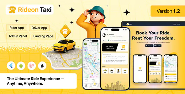 RideOn Taxi – Complete Taxi Booking Solution v1.2