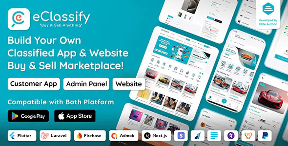 eClassify – Classified Buy and Sell Marketplace Flutter App with Laravel Admin Panel