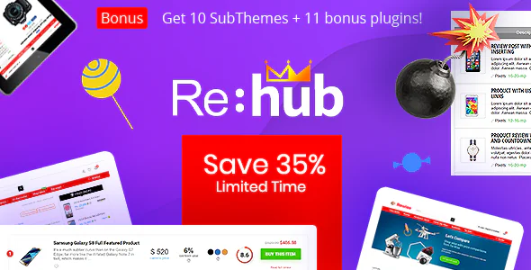 REHub - Price Comparison, Multi Vendor Marketplace Wordpress Theme v19.9.9.2