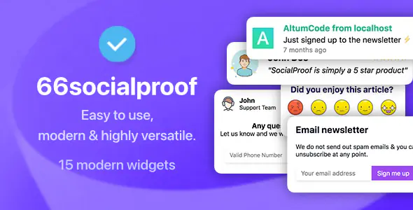 66socialproof - Social Proof & FOMO Widgets Notifications