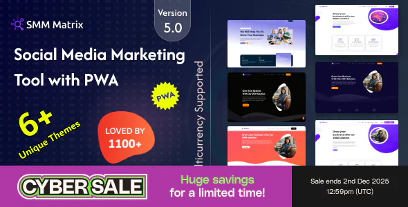 SMM Matrix - Social Media Marketing Panel with PWA