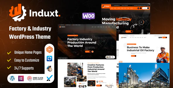 Induxt – Factory Industry WordPress Theme